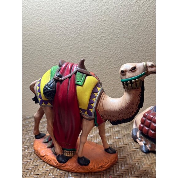 Vintage 1971 Holland Mold Camel Figurines Set Of 2 Hand-Painted Collectibles - Picture 4 of 9